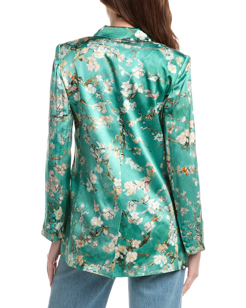 L'agence Taryn Double-Breasted Silk Blazer