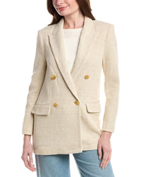 L'agence Riva Knit Double-Breasted Blazer