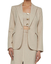 Lagence Chamberlain Linen-Blend Blazer