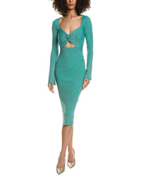 L'agence Boa Twisted Front Midi Dress