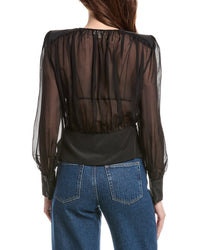 L'agence Yan Front Wrap Blouse