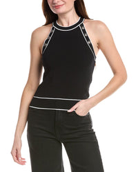 L'agence Rosemary High-Neck Button Tank