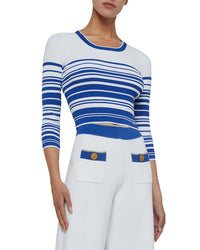 Lagence Yukio Striped Crop Top