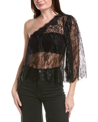 L'agence Vianna One Shoulder Lace Top
