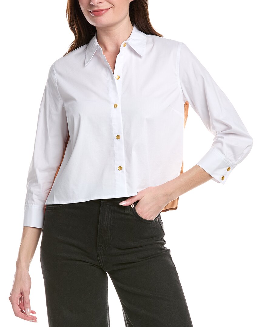 L'agence Fawn Scarf Back 3/4 Sleeve Blouse