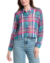 L'agence Cosette Crop Hi Low Shirt