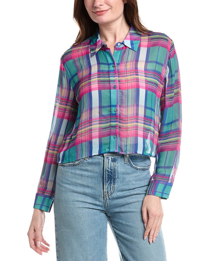 L'agence Cosette Crop Hi Low Shirt