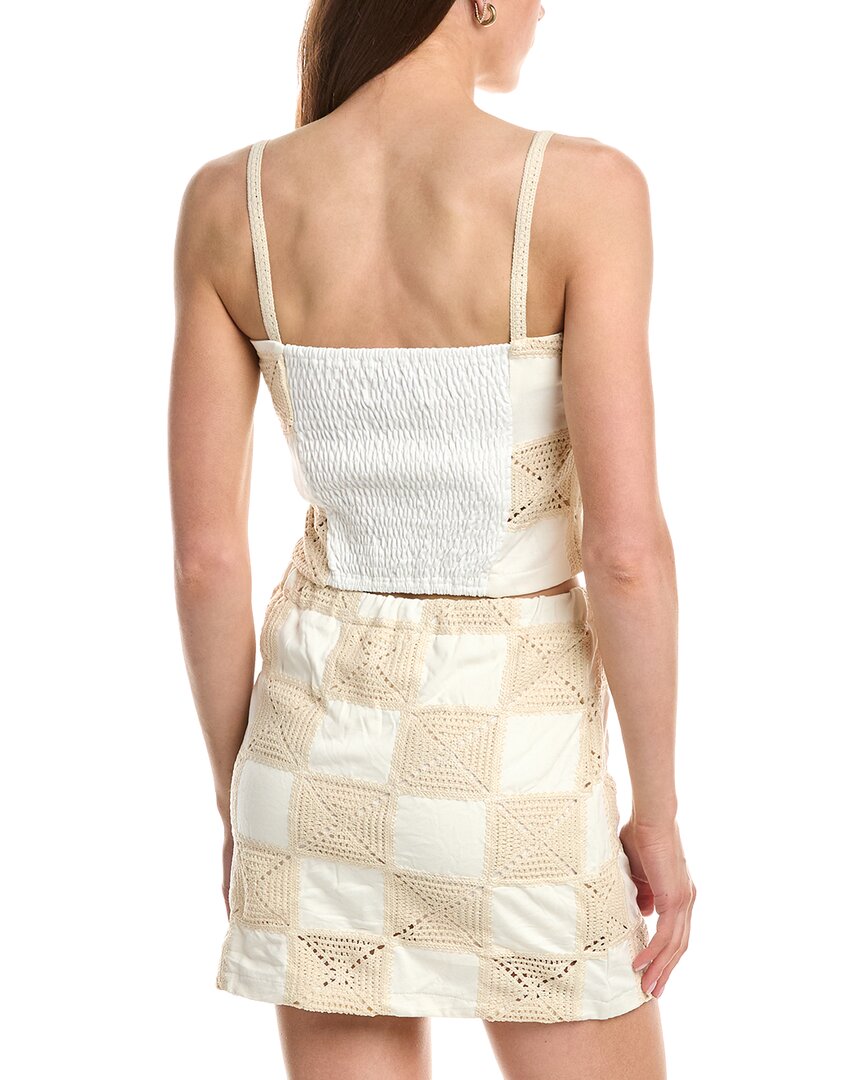 Vintage Havana Square Neck Crochet Patchwork Top