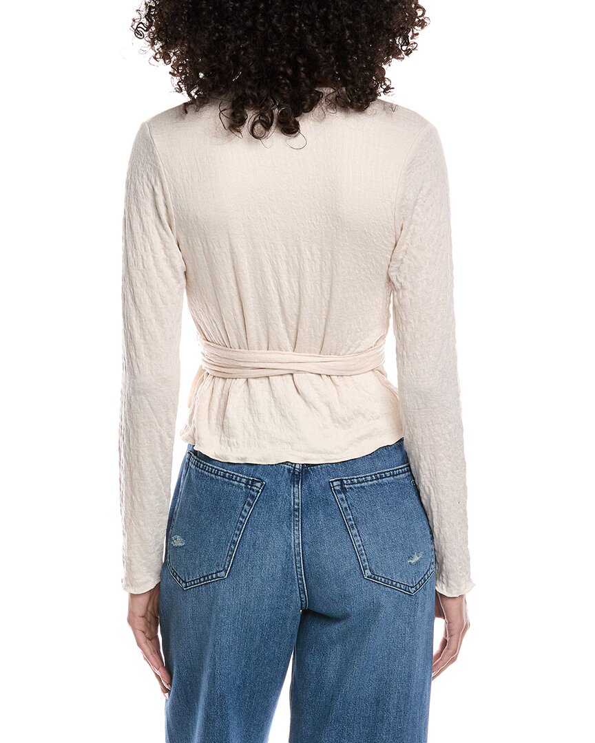 Vintage Havana Crinkle Knit Wrap Top
