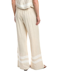 Vintage Havana Linen-Blend Wide Pant