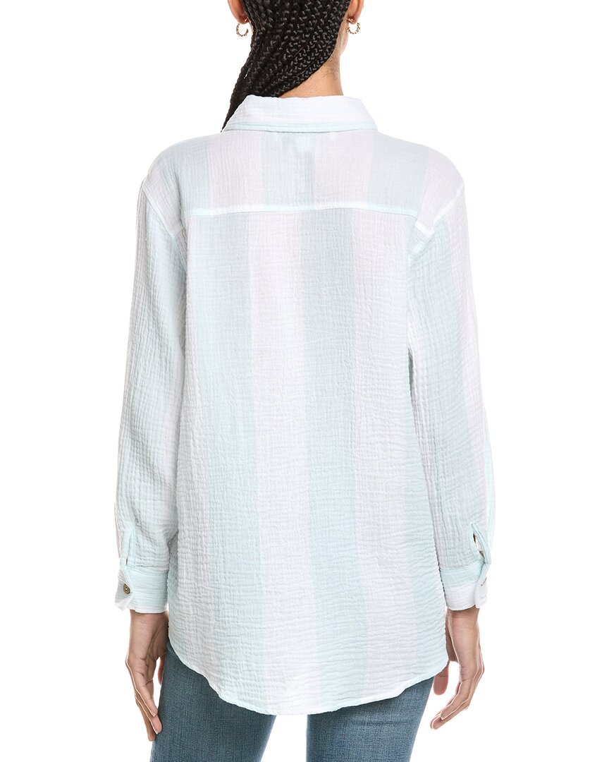 Vintage Havana Striped Gauze Button Down Shirt
