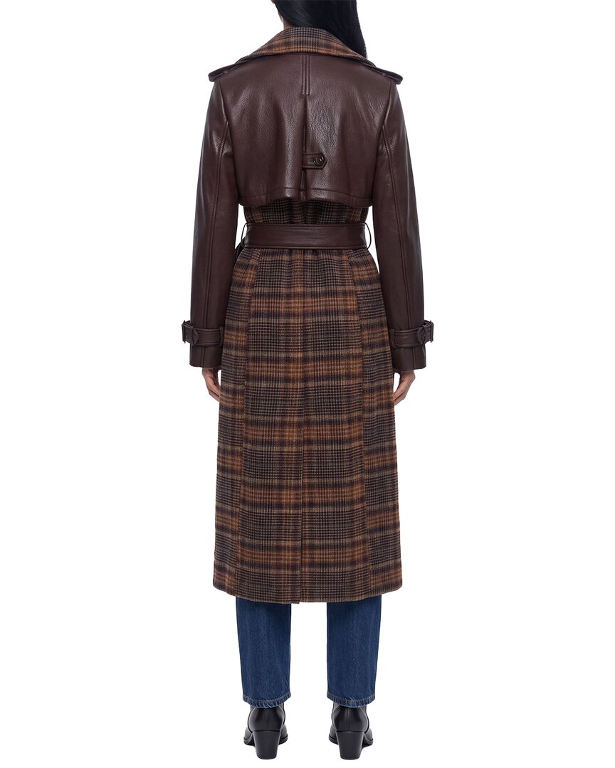 Avec Les Filles Avec Les Filles Oversized Maxi Combo Wool-Blend Trench Coat