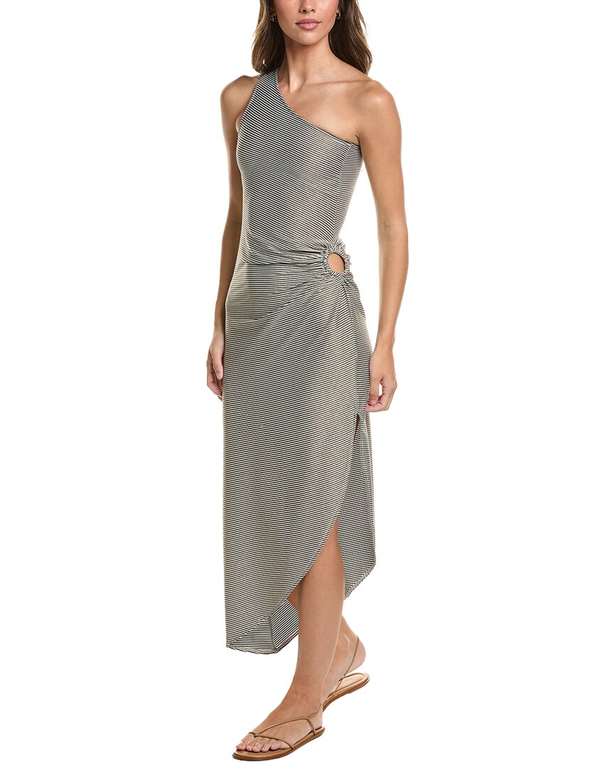 Surf Gypsy Lurex Rib One-Shoulder Maxi Dress