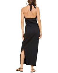 Surf Gypsy Crinkle Knit Halter Maxi Dress