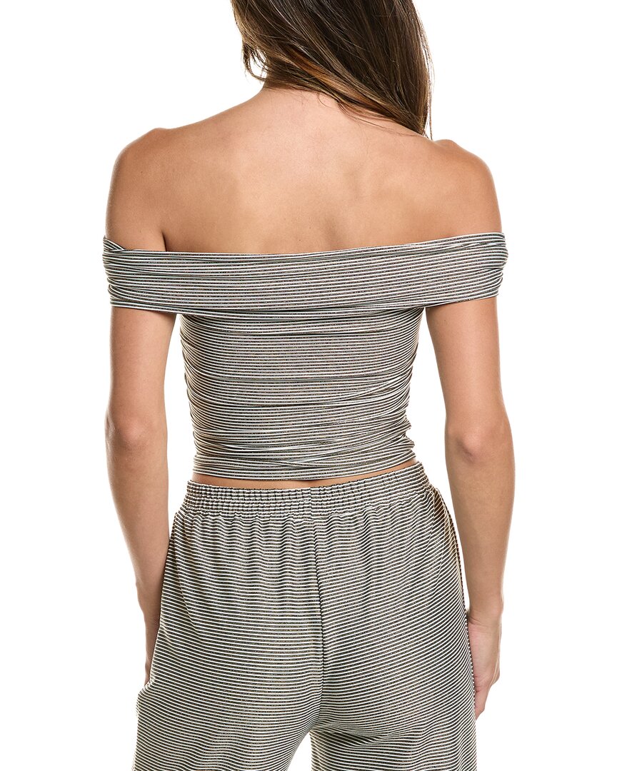 Surf Gypsy Lurex Rib Off-The-Shoulder Top