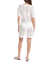 Salty Lemon Scalloped Edge Tie Front Dress