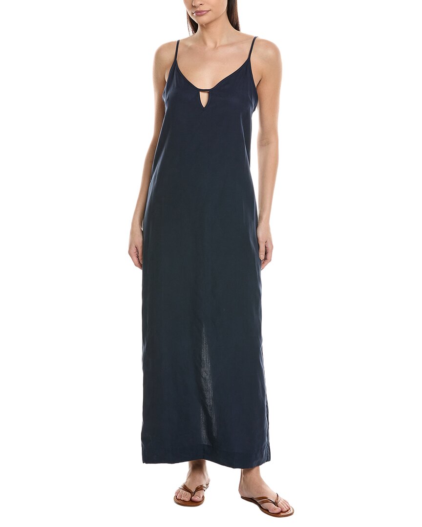 Onia V-Neck Linen-Blend Maxi Dress