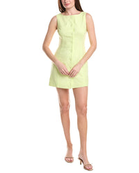 Guizio Elada Linen-Blend Mini Dress