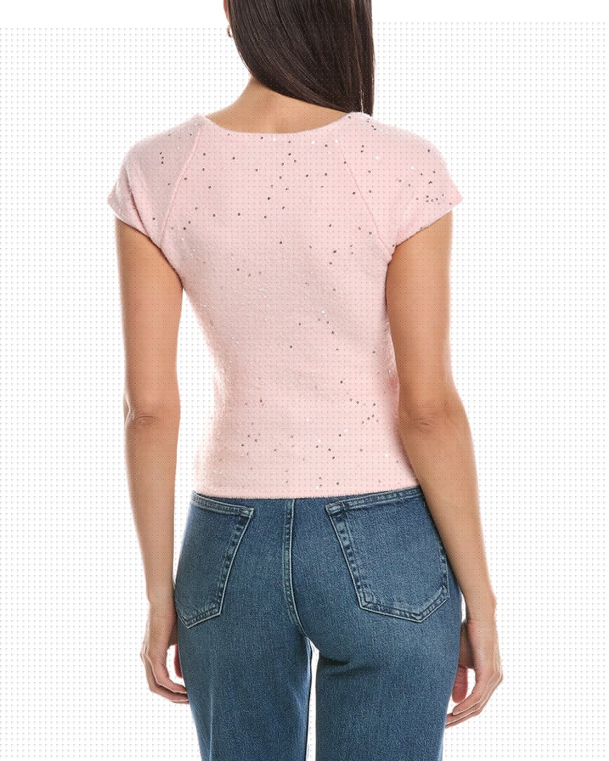 Guizio Miki Sequin Wool-Blend Knit Top