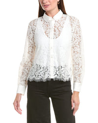 Bella Dahl Bella Dahl Lace Contrast Button Down