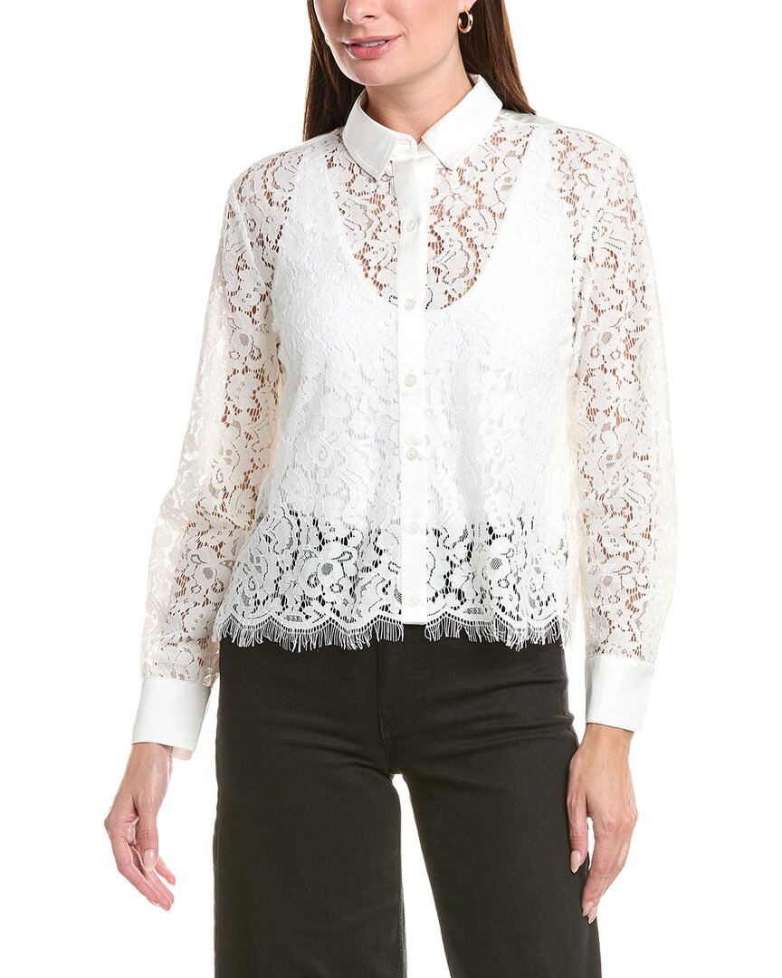 Bella Dahl Bella Dahl Lace Contrast Button Down