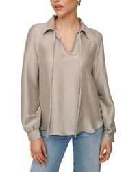 Bella Dahl Bella Dahl Long Sleeve Raglan Silk-Blend Pullover