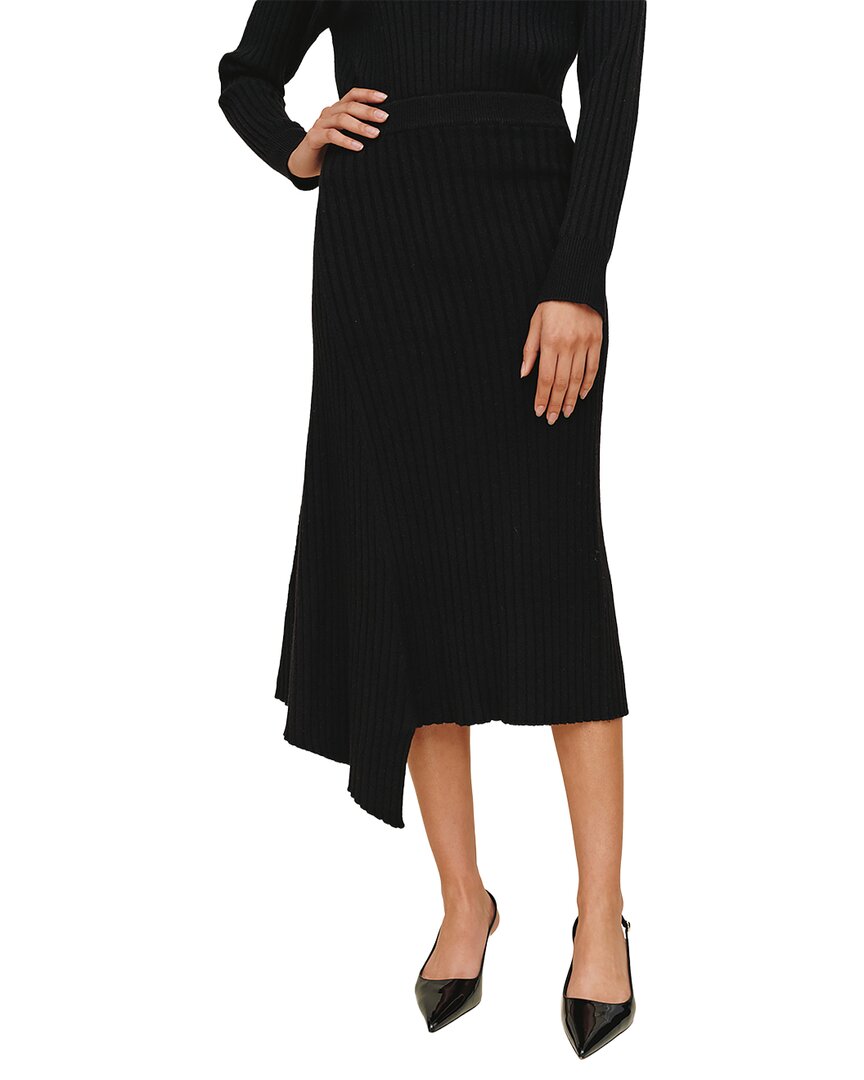 Bella Dahl Bella Dahl Asymmetric Hem Wool-Blend Skirt