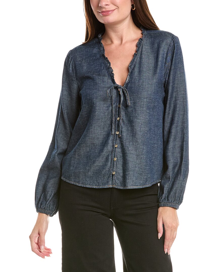 Bella Dahl Bella Dahl V-Neck Ruffle Blouse