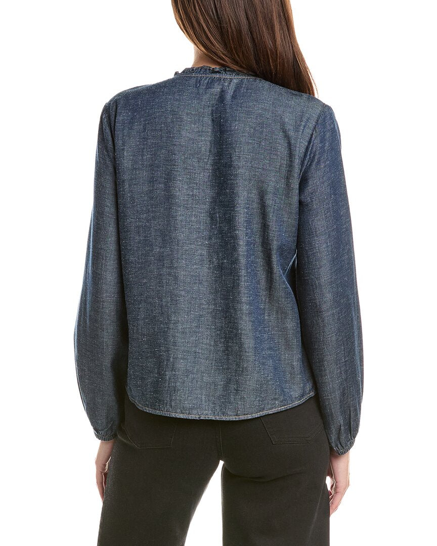 Bella Dahl Bella Dahl V-Neck Ruffle Blouse