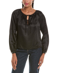 Bella Dahl Tie Neck Raglan Top