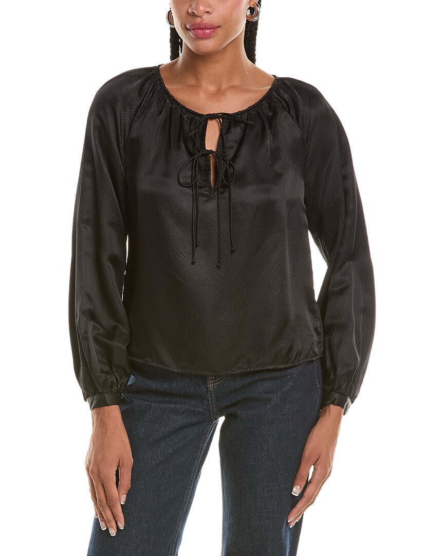 Bella Dahl Tie Neck Raglan Top