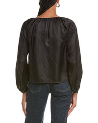 Bella Dahl Tie Neck Raglan Top