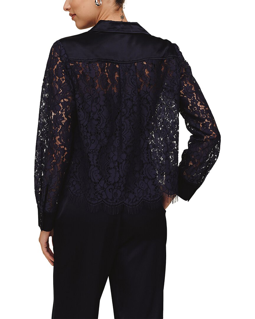 Bella Dahl Lace Contrast Button Down