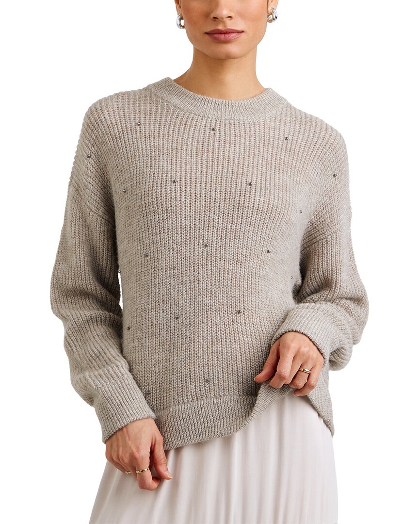 Bella Dahl Beaded Crew Neck Sweater