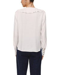 Bella Dahl Ruffle V-Neck Button Up