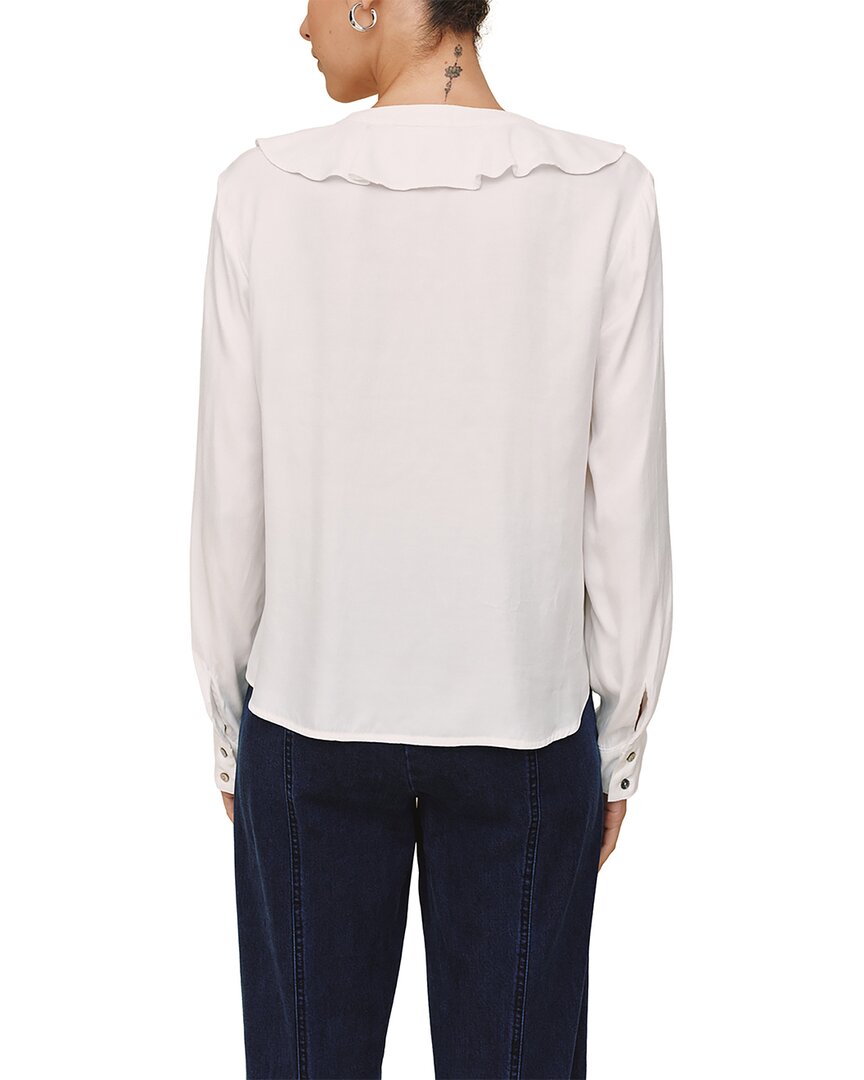 Bella Dahl Ruffle V-Neck Button Up