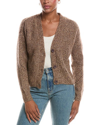 Autumn Cashmere Autumn Cashmere Shaker V-Neck Cashmere & Silk-Blend Cardigan
