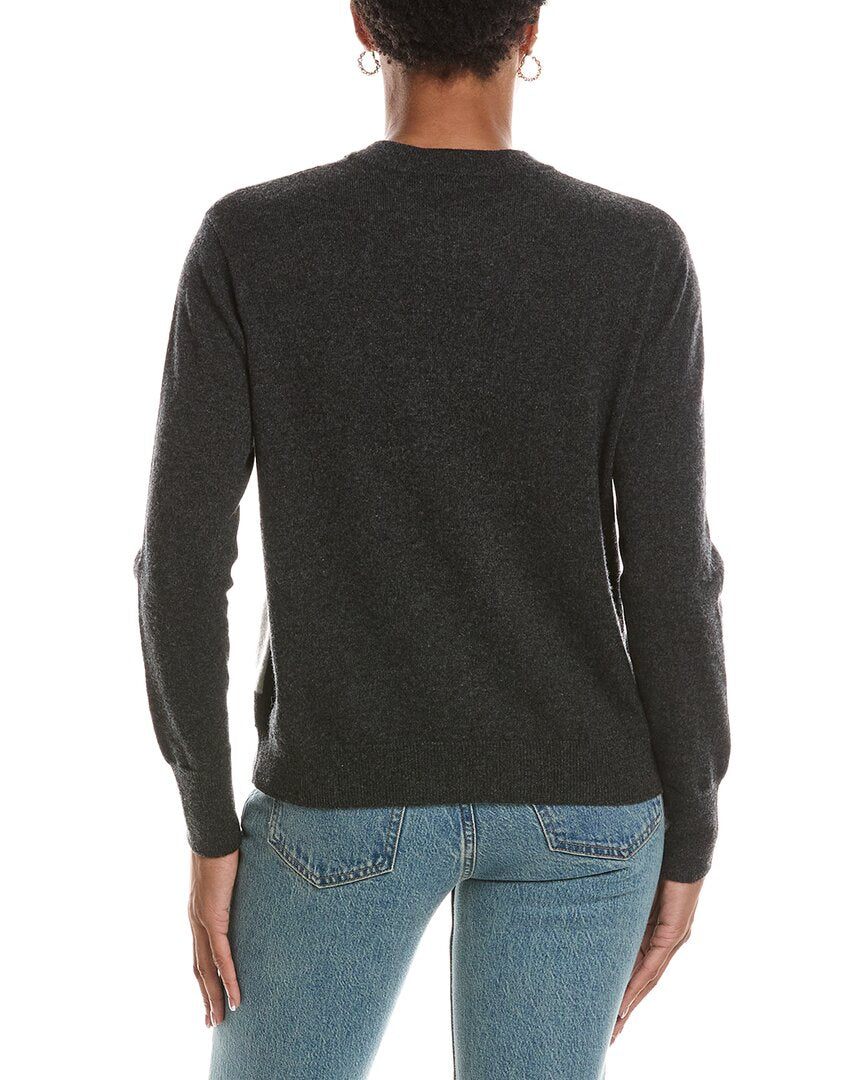 Autumn Cashmere Autumn Cashmere Snowscape Skiers Cashmere Sweater