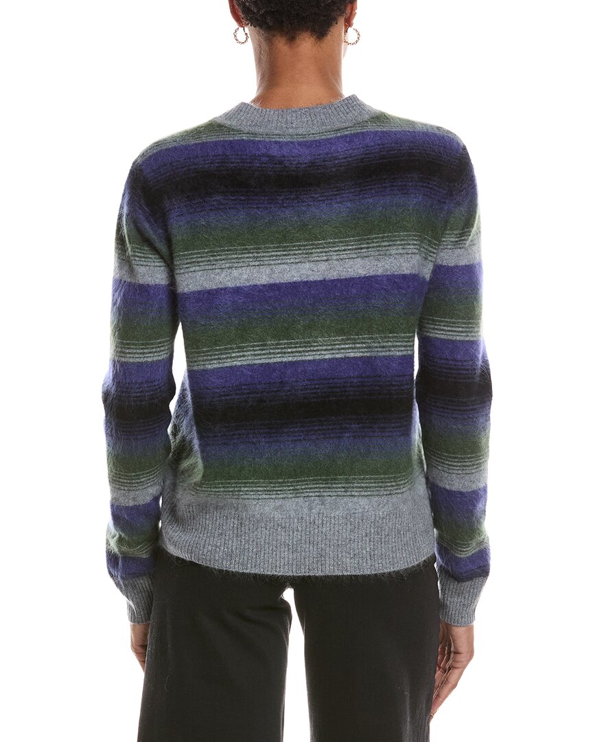 Autumn Cashmere Autumn Cashmere Brushed Ombre Stripe Crewneck Cashmere Sweater