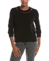 Autumn Cashmere Autumn Cashmere Chain Crewneck Cashmere Sweater