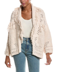 Autumn Cashmere Autumn Cashmere Southwest Fringed Shawl Collar Cardigan