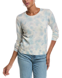 Autumn Cashmere Autumn Cashmere Watercolor Floral Print Crewneck Cashmere Sweater
