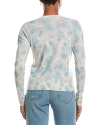 Autumn Cashmere Autumn Cashmere Watercolor Floral Print Crewneck Cashmere Sweater