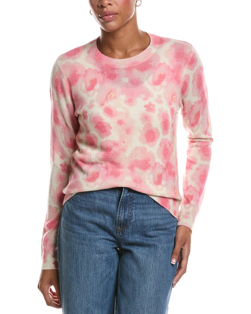 Autumn Cashmere Autumn Cashmere Watercolor Floral Print Crewneck Cashmere Sweater