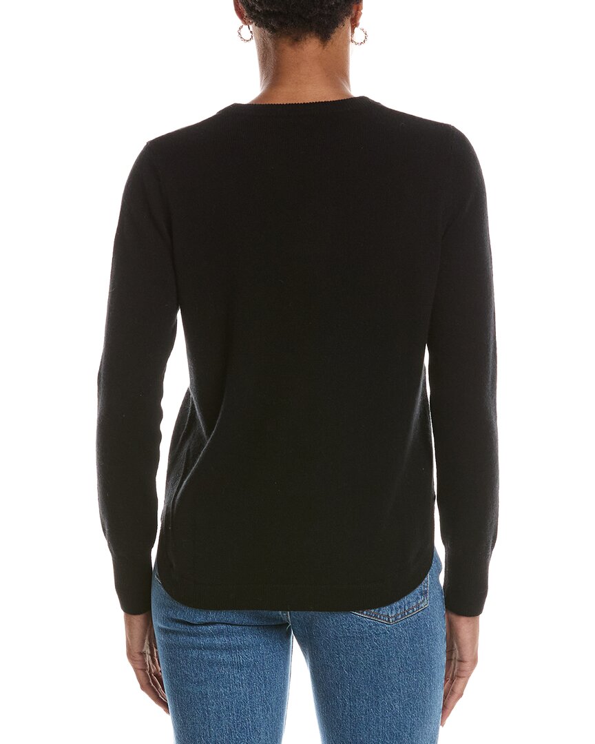 Autumn Cashmere Autumn Cashmere Solid Shirttail Crewneck Cashmere Sweater