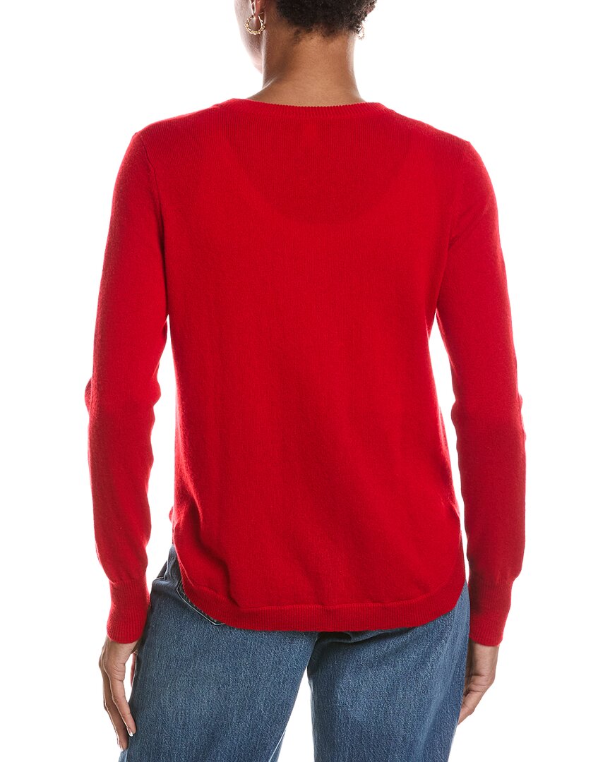 Autumn Cashmere Autumn Cashmere Solid Shirttail Crewneck Cashmere Sweater