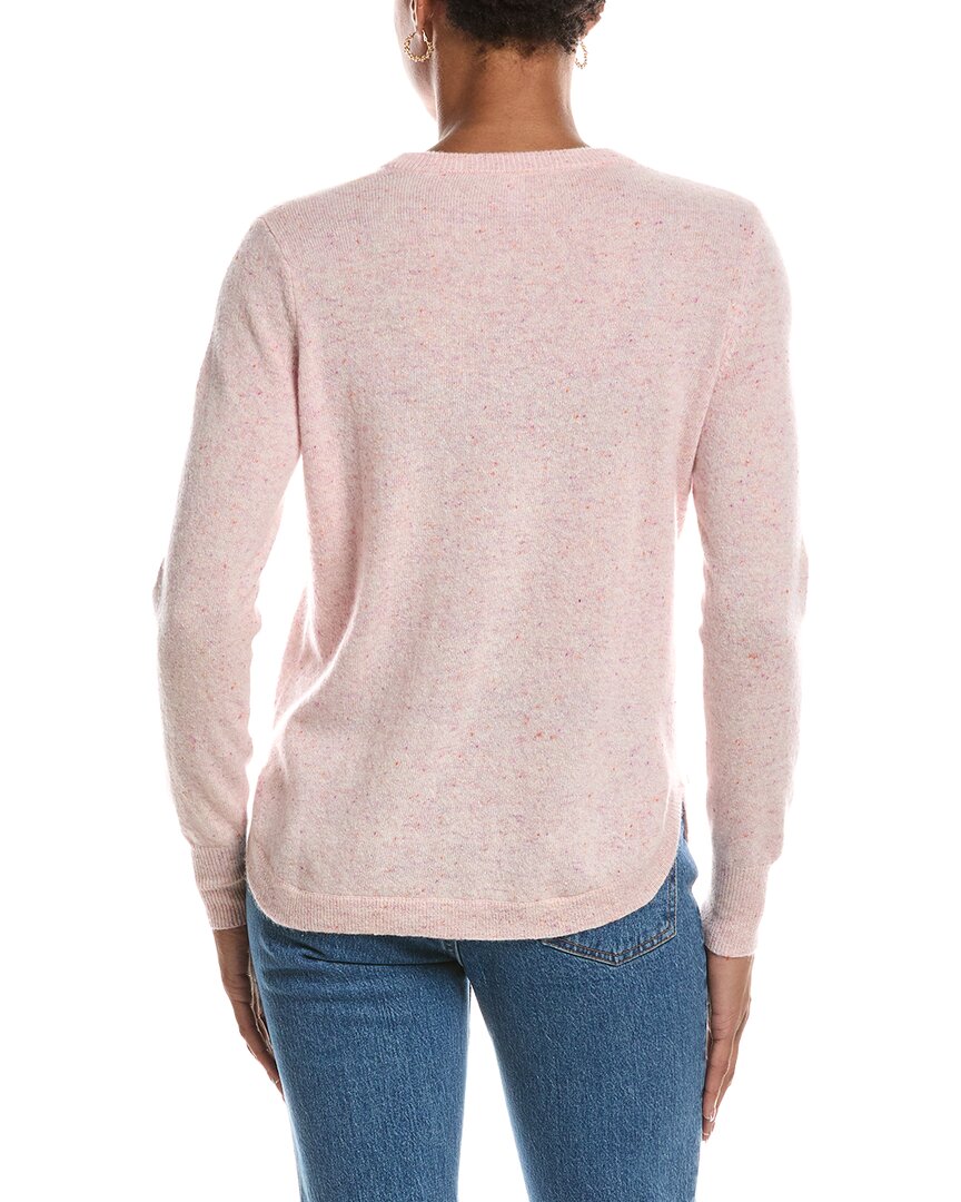 Autumn Cashmere Autumn Cashmere Solid Shirttail Crewneck Cashmere Sweater