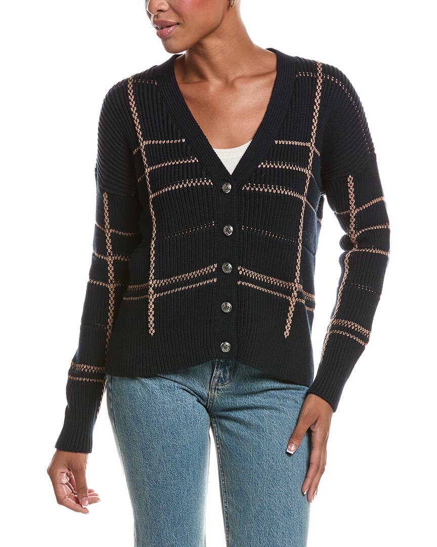 Autumn Cashmere Autumn Cashmere Plaid Shaker Cardigan