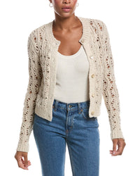 Autumn Cashmere Autumn Cashmere Boxy Stitchery Cardigan