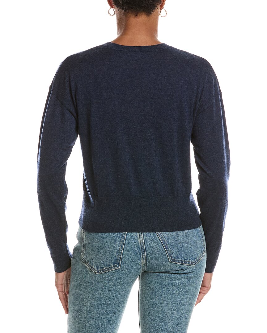 Autumn Cashmere Autumn Cashmere Long Sleeve High V-Neck Cashmere Sweater